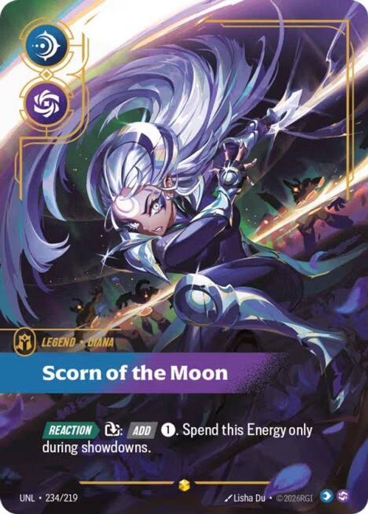 Diana - Scorn of the Moon (Overnumbered) (234/219) - [Unleashed Foil] (Riftbound TCG)