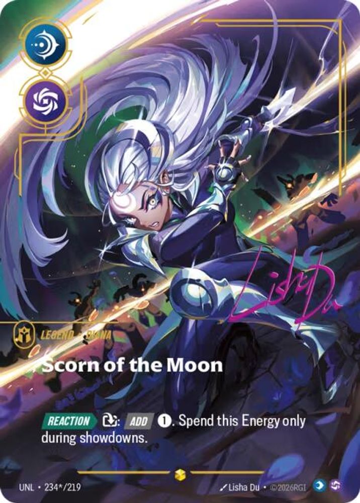 Diana - Scorn of the Moon (Signature) (234*/219) - [Unleashed Foil] (Riftbound TCG)