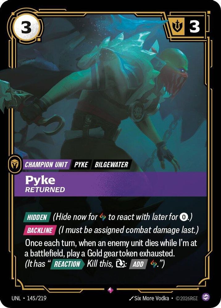Pyke - Returned (145/219) - [Unleashed Foil] (Riftbound TCG)