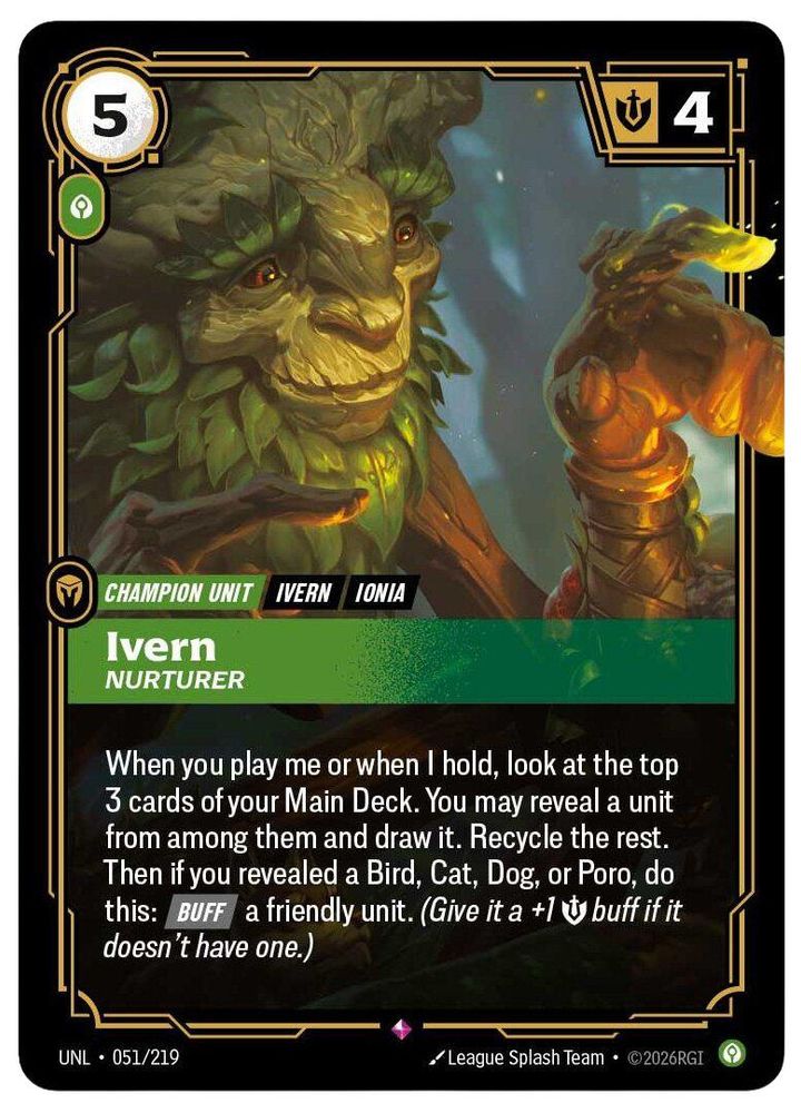 Ivern - Nurturer (051/219) - [Unleashed Foil] (Riftbound TCG)