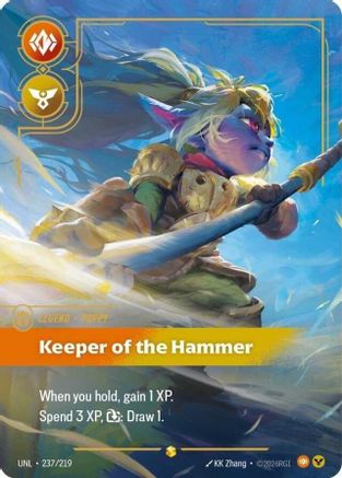 Poppy - Keeper of the Hammer (Overnumbered) (237/219) - Unleashed Foil (Riftbound TCG)