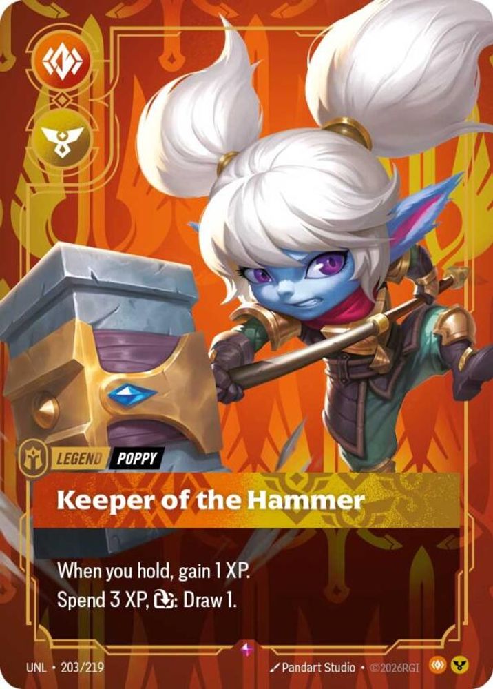 Poppy - Keeper of the Hammer (203/219) - [Unleashed Foil] (Riftbound TCG)