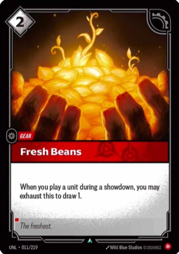 Fresh Beans (011/219) - [Unleashed ] (Riftbound TCG)