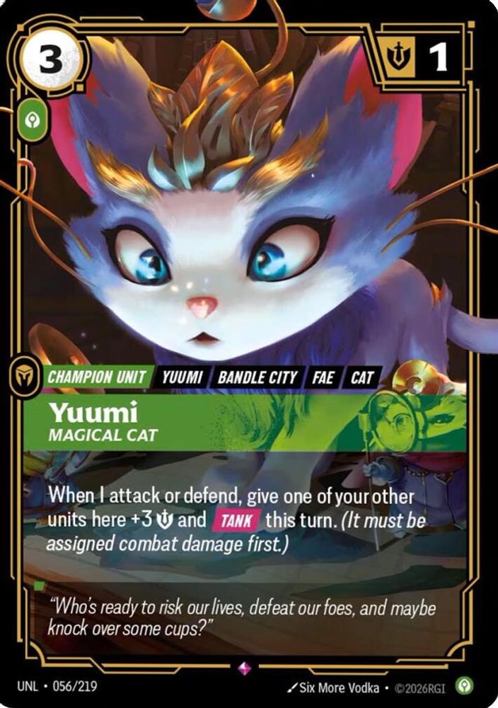Yuumi - Magical Cat (056/219) - [Unleashed Foil] (Riftbound TCG)