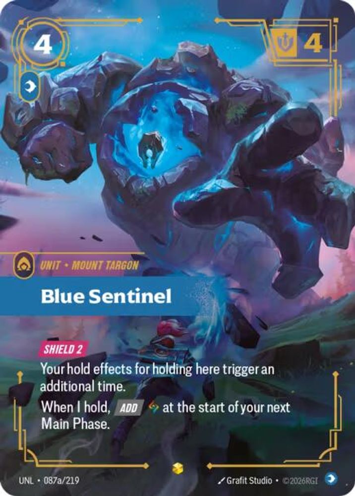 Blue Sentinel (Alternate Art) (087a/219) - [Unleashed Foil] (Riftbound TCG)