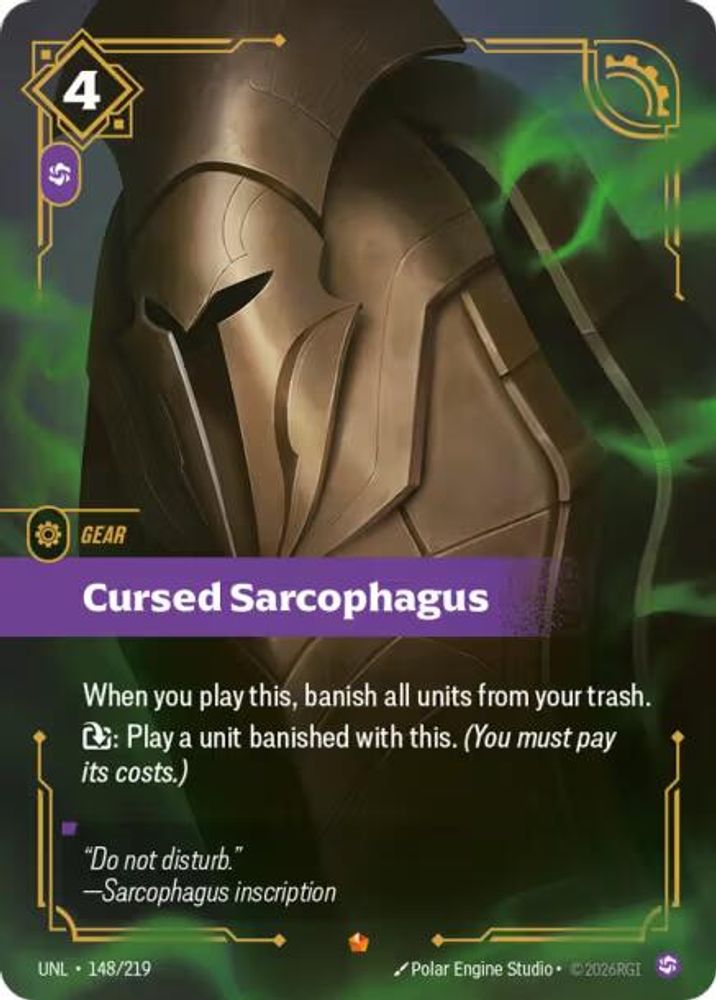 Cursed Sarcophagus (148/219) - [Unleashed Foil] (Riftbound TCG)