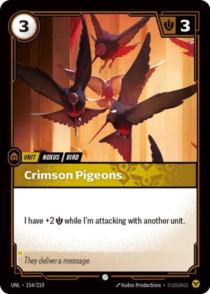 Crimson Pigeons (154/219) - [Unleashed Foil] (Riftbound TCG)