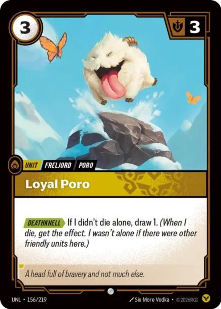 Loyal Poro (156/219) - [Unleashed Foil] (Riftbound TCG)