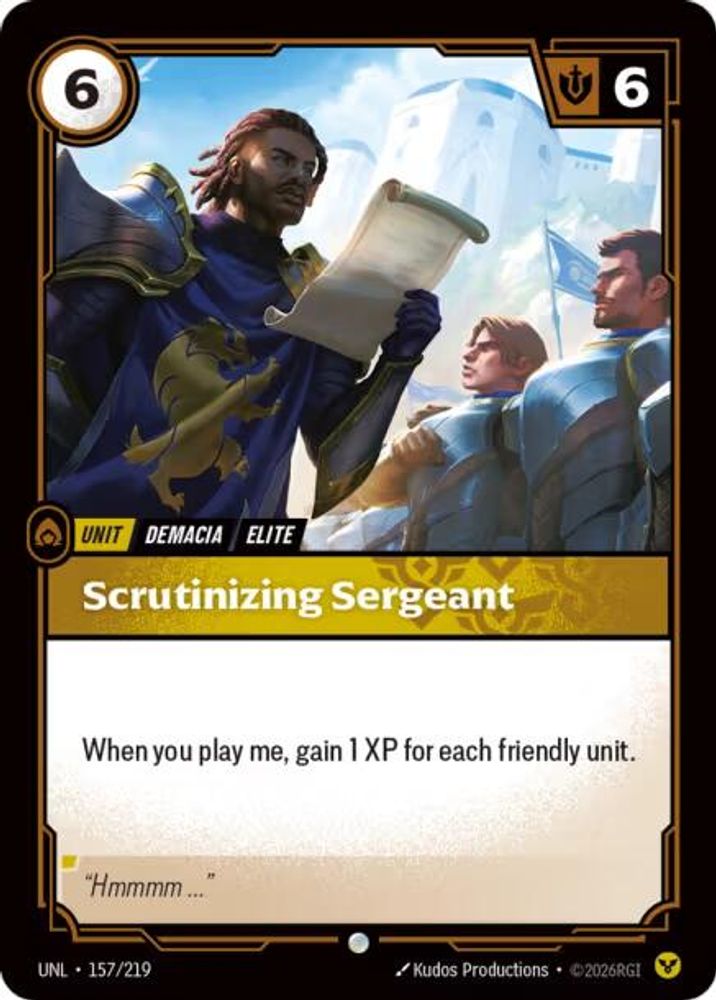 Scrutinizing Sergeant (157/219) - [Unleashed ] (Riftbound TCG)