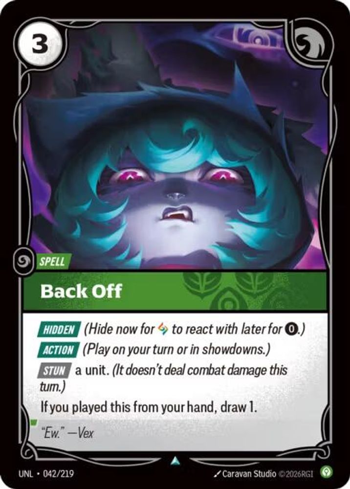 Back Off (042/219) - [Unleashed ] (Riftbound TCG)