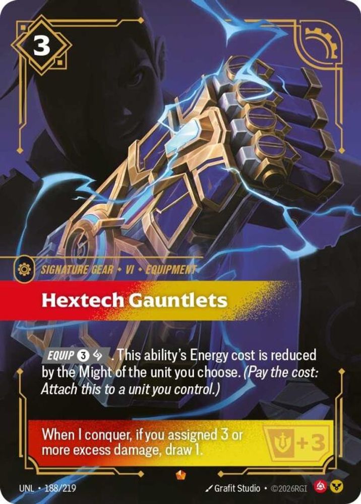 Hextech Gauntlets (188/219) - [Unleashed Foil] (Riftbound TCG)