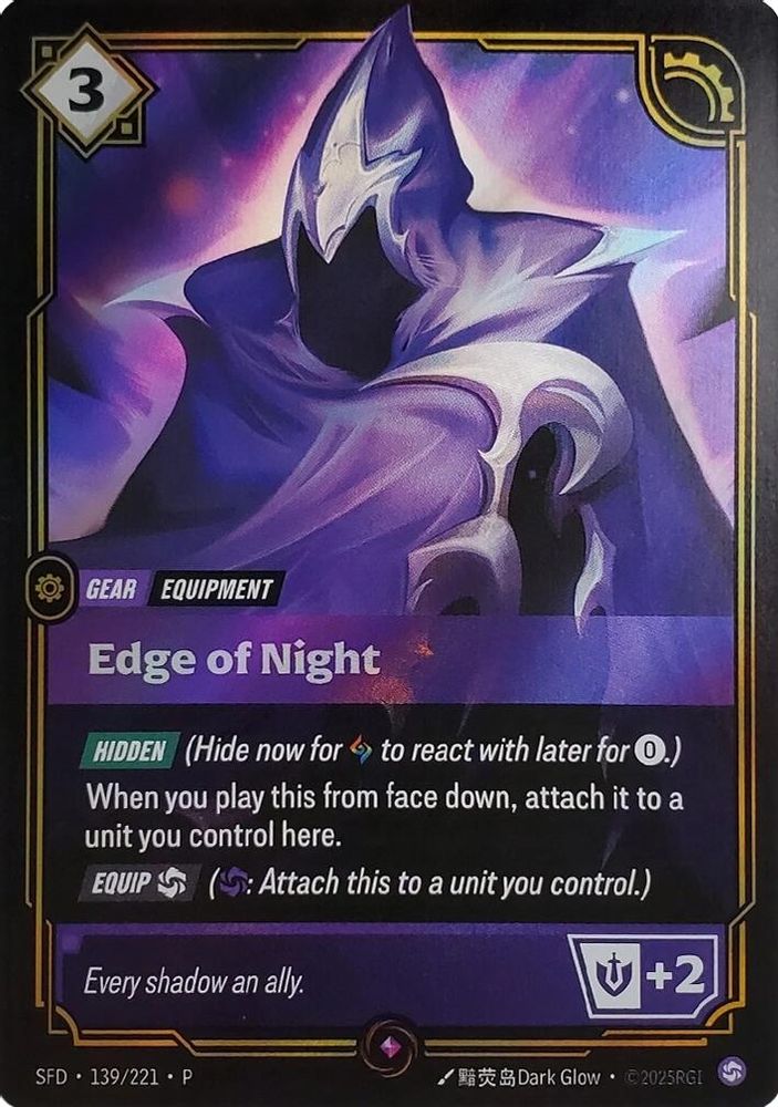 Edge of Night (Top 8) (139/221) - [Riftbound Organized Play Promotional Cards Foil] (Riftbound TCG)