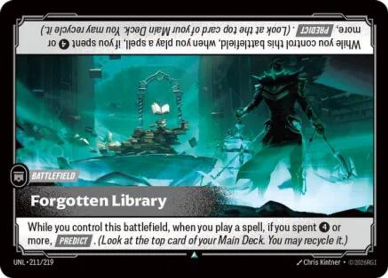 Forgotten Library (211/219) - [Unleashed Foil] (Riftbound TCG)