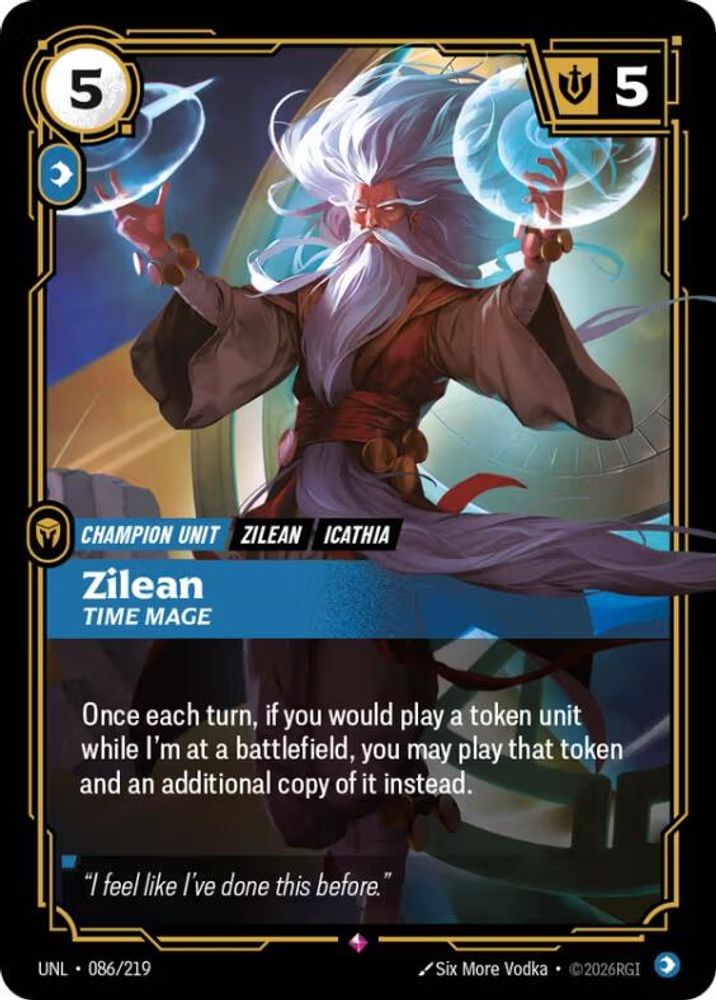 Zilean - Time Mage (086/219) - [Unleashed Foil] (Riftbound TCG)
