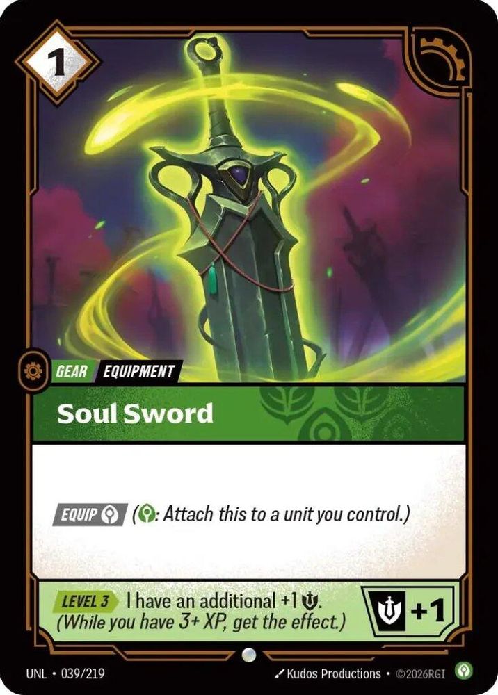 Soul Sword (039/219) - [Unleashed ] (Riftbound TCG)