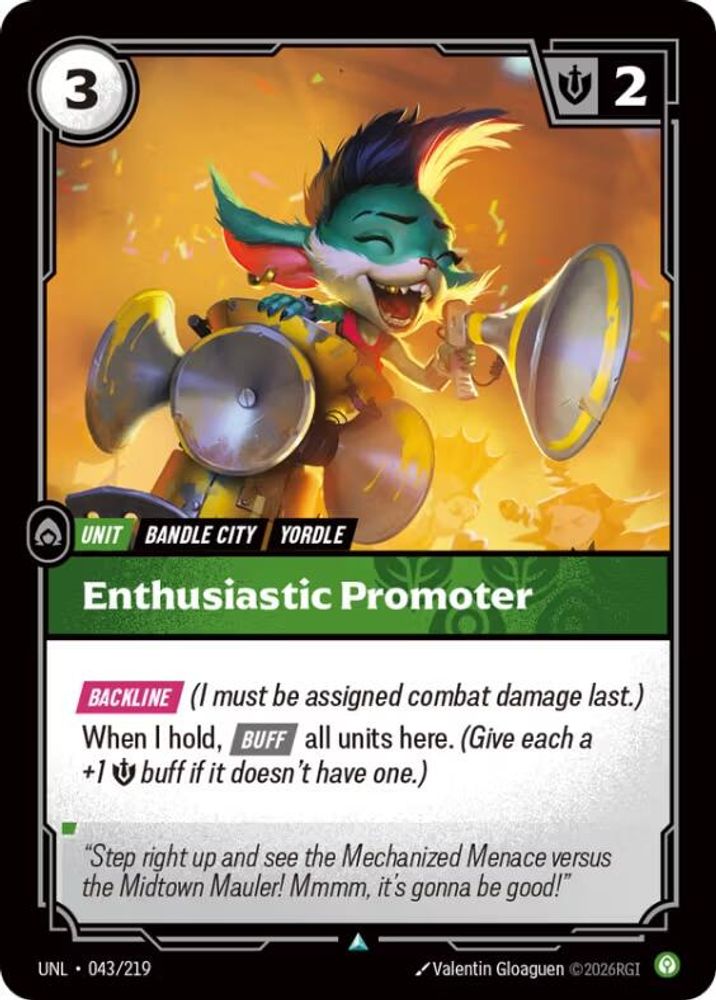 Enthusiastic Promoter (043/219) - [Unleashed Foil] (Riftbound TCG)