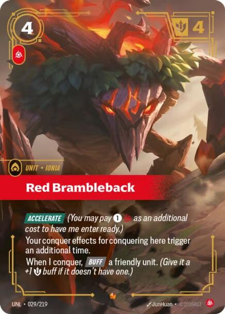 Red Brambleback (029/219) - [Unleashed Foil] (Riftbound TCG)