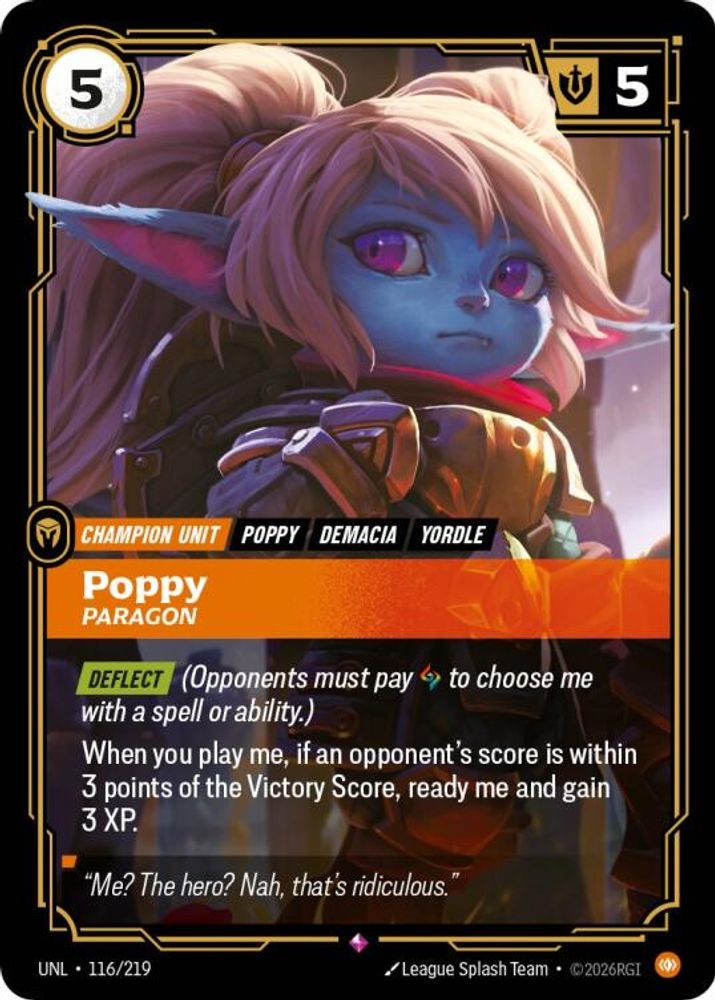 Poppy - Paragon (116/219) - [Unleashed Foil] (Riftbound TCG)