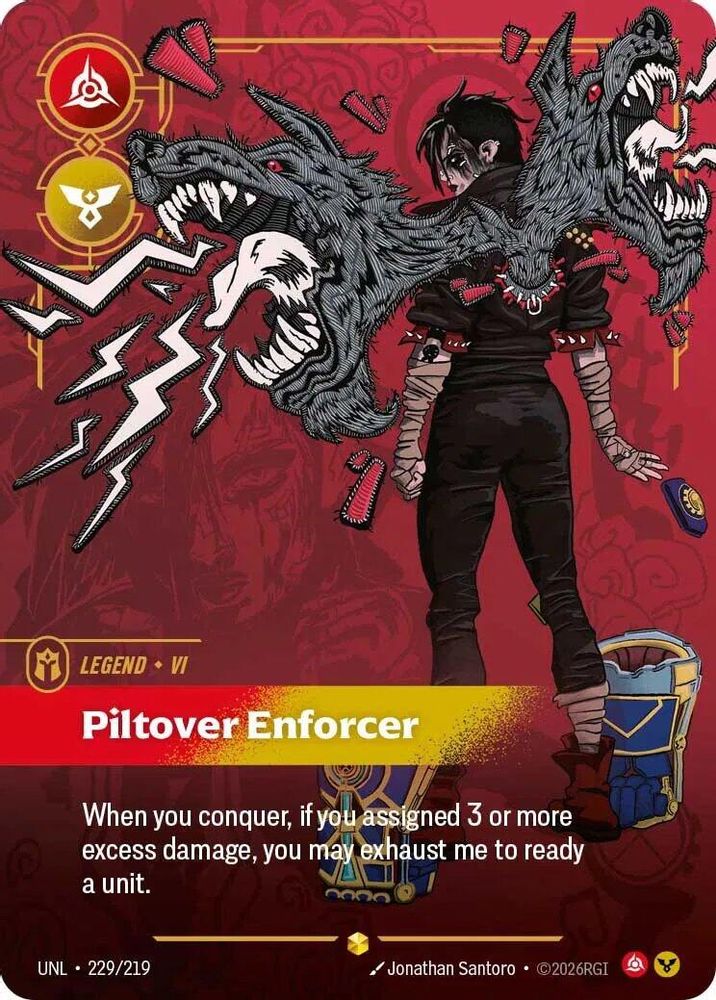 Vi - Piltover Enforcer (Overnumbered) (225/219) - [Unleashed Foil] (Riftbound TCG)