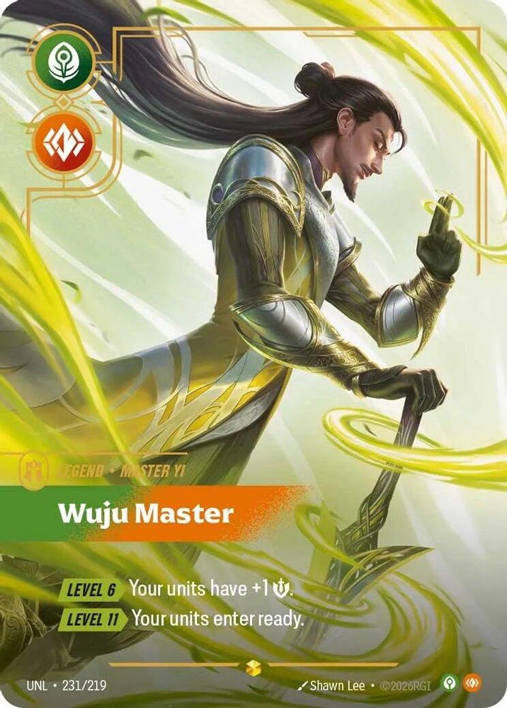 Master Yi - Wuju Master (Overnumbered) (231/219) - [Unleashed Foil] (Riftbound TCG)