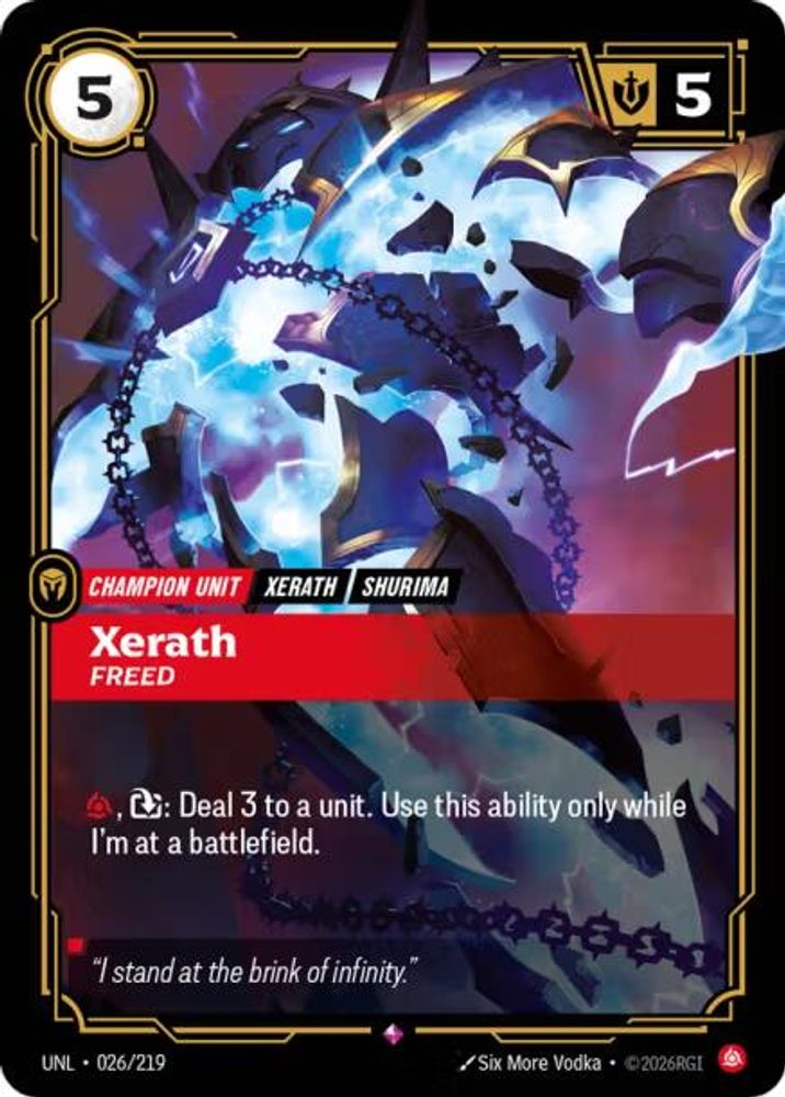 Xerath - Freed (026/219) - [Unleashed Foil] (Riftbound TCG)