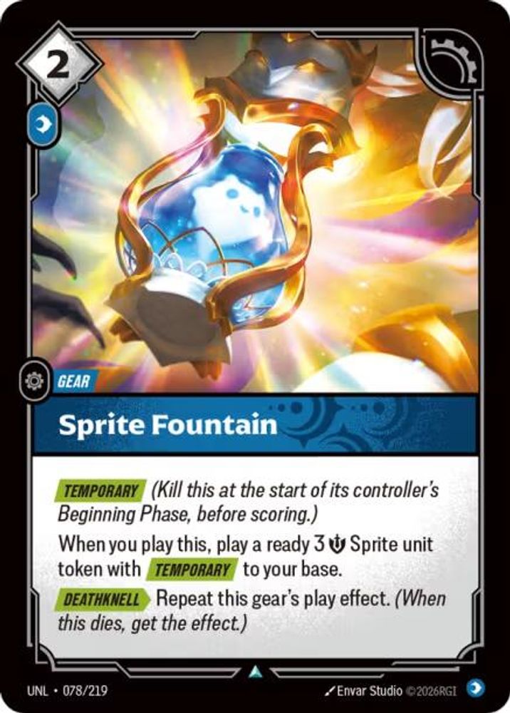 Sprite Fountain (078/219) - [Unleashed Foil] (Riftbound TCG)