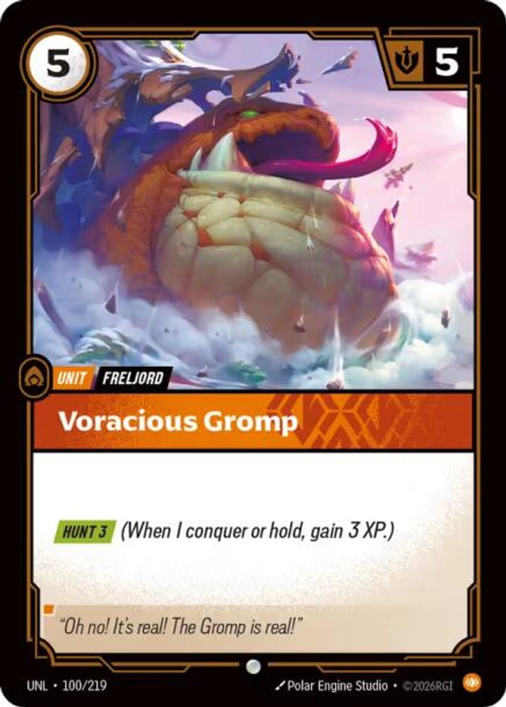 Voracious Gromp (100/219) - [Unleashed Foil] (Riftbound TCG)