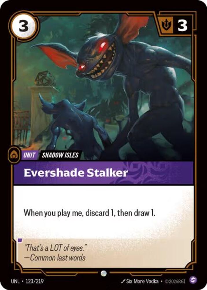 Evershade Stalker (123/219) - [Unleashed Foil] (Riftbound TCG)