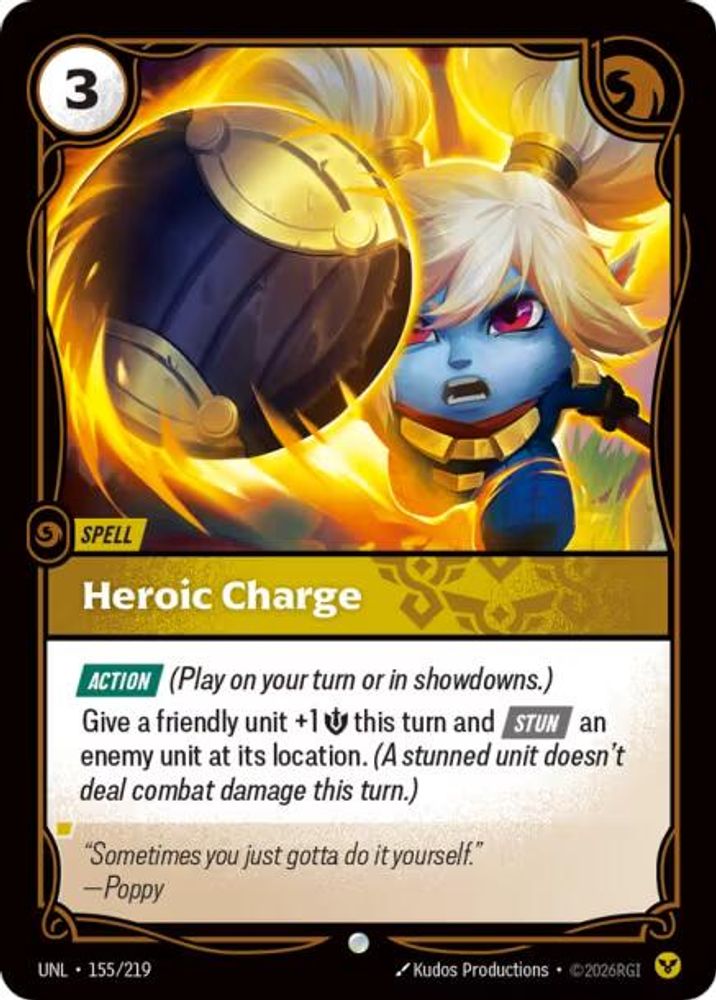 Heroic Charge (155/219) - [Unleashed Foil] (Riftbound TCG)