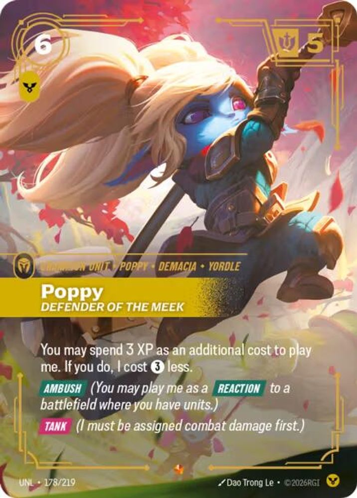 Poppy - Defender of the Meek (178/219) - [Unleashed Foil] (Riftbound TCG)