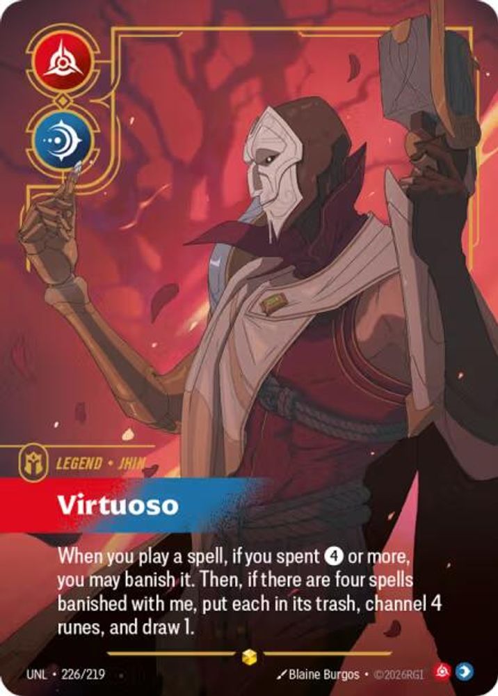 Jhin - Virtuoso (Overnumbered) (226/219) - [Unleashed Foil] (Riftbound TCG)