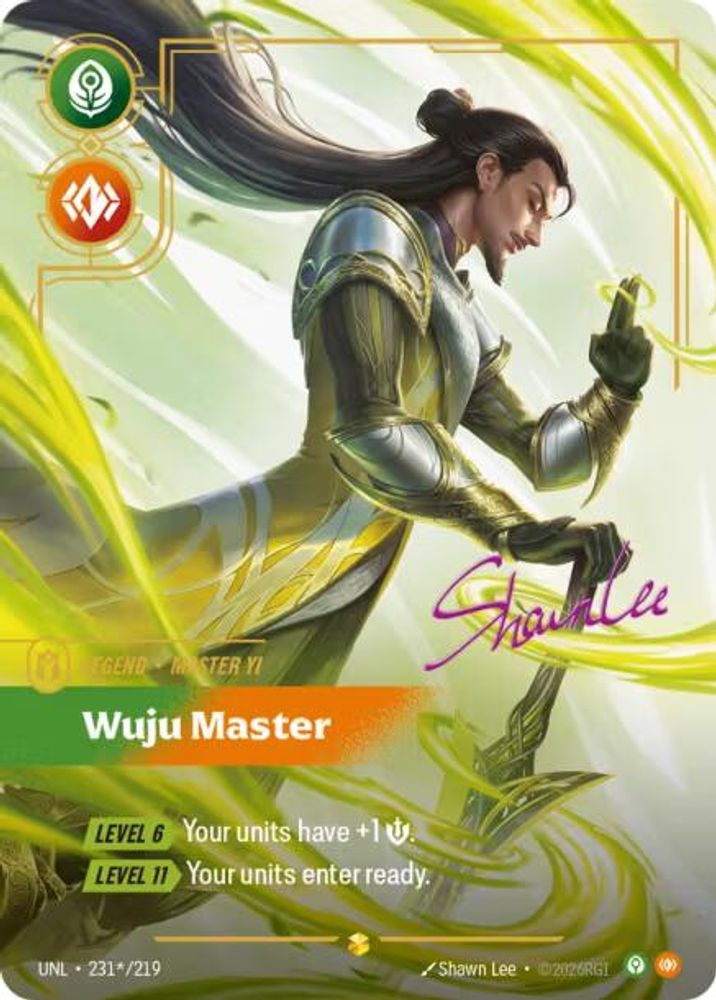 Master Yi - Wuju Master (Signature) (231*/219) - [Unleashed Foil] (Riftbound TCG)