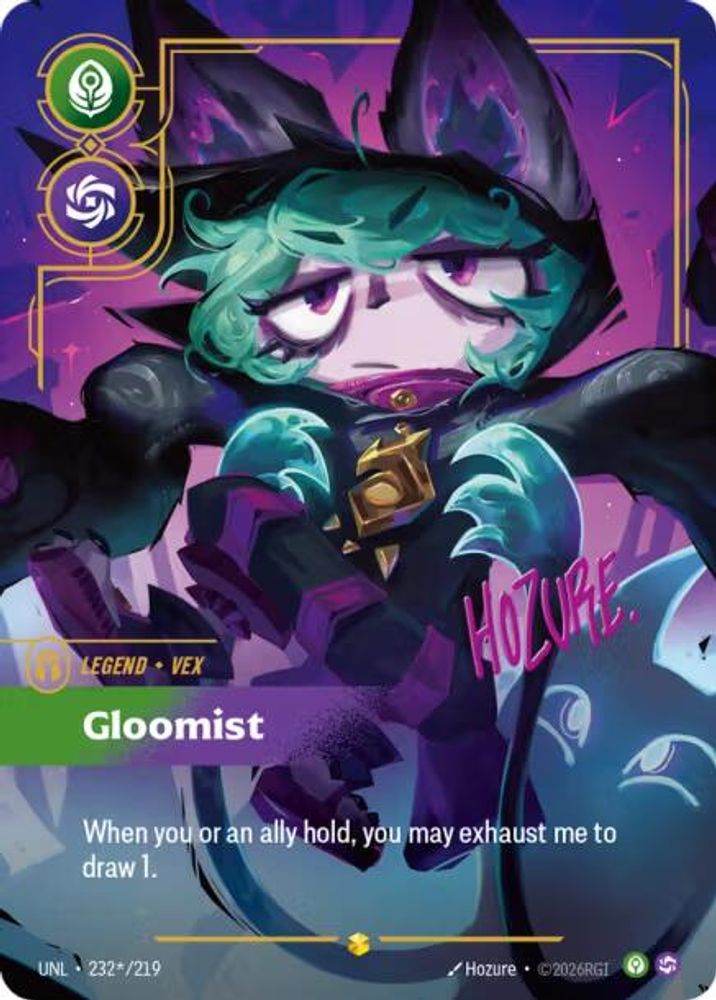 Vex - Gloomist (Signature) (232*/219) - [Unleashed Foil] (Riftbound TCG)