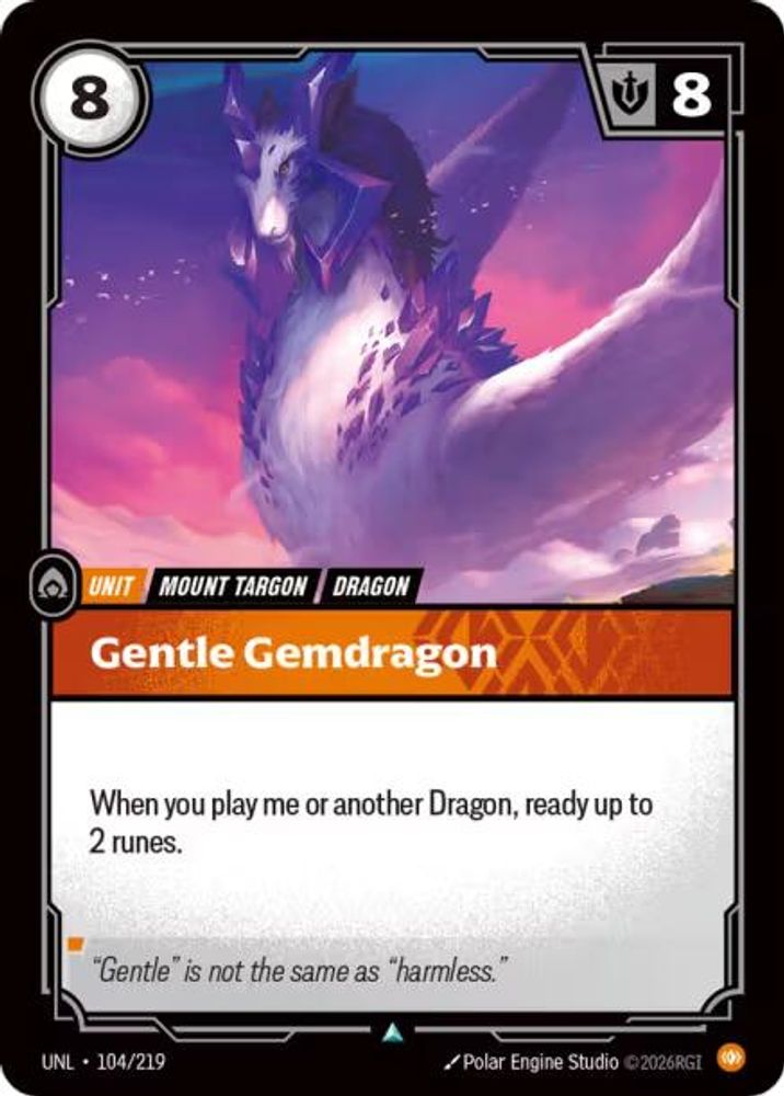 Gentle Gemdragon (104/219) - [Unleashed ] (Riftbound TCG)