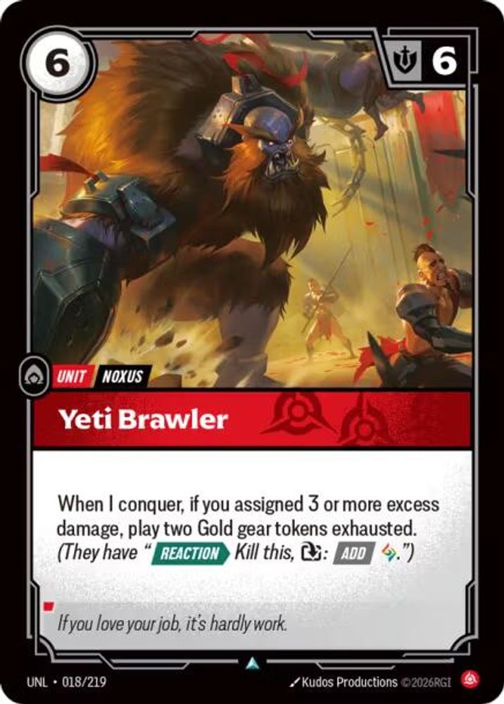 Yeti Brawler (018/219) - [Unleashed Foil] (Riftbound TCG)