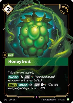 Honeyfruit (049/219) - Unleashed Foil (Riftbound TCG)