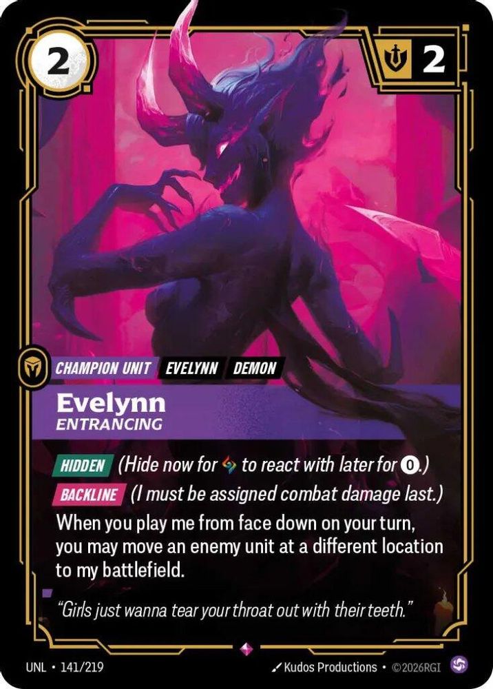 Evelynn - Entrancing (141/219) - [Unleashed Foil] (Riftbound TCG)