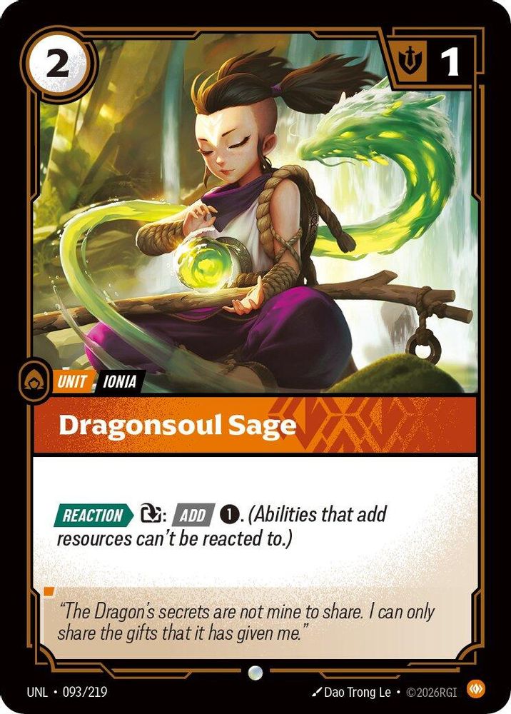 Dragonsoul Sage (093/219) - [Unleashed ] (Riftbound TCG)