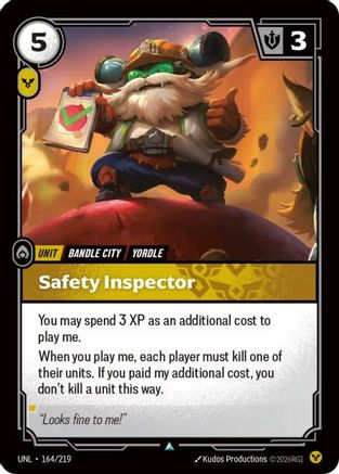 Safety Inspector (164/219) - Unleashed Foil (Riftbound TCG)