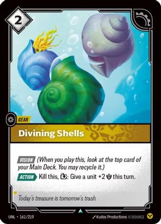 Divining Shells (161/219) - Unleashed Foil (Riftbound TCG)