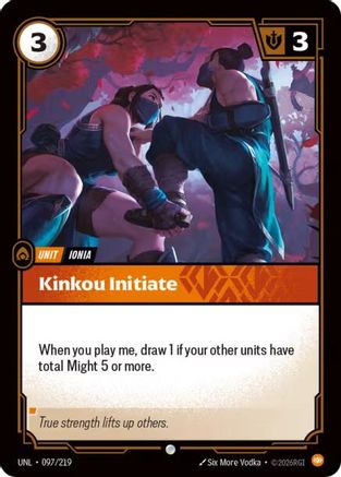 Kinkou Initiate (097/219) - Unleashed Foil (Riftbound TCG)