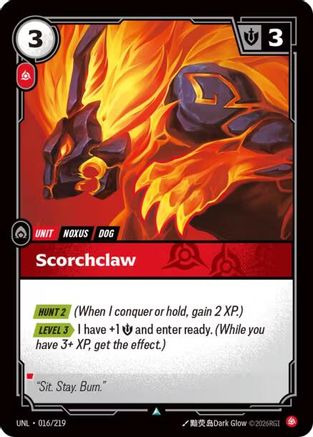 Scorchclaw (016/219) - Unleashed Foil (Riftbound TCG)