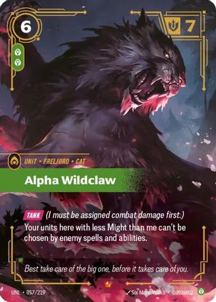 Alpha Wildclaw (057/219) - Unleashed Foil (Riftbound TCG)