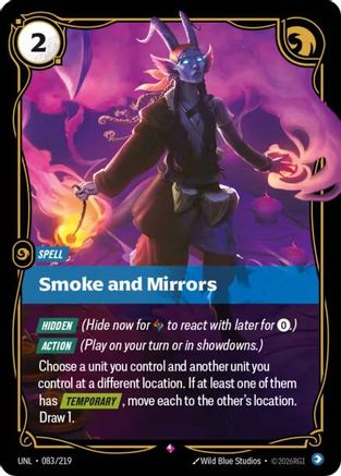 Smoke and Mirrors (083/219) - Unleashed Foil (Riftbound TCG)