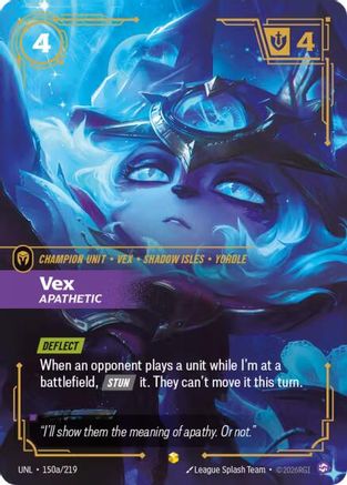 Vex - Apathetic (Alternate Art) (150a/219) - Unleashed Foil (Riftbound TCG)