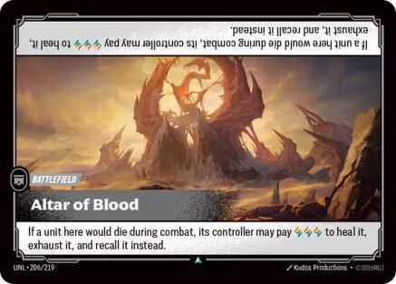 Altar of Blood (206/219) - Unleashed  (Riftbound TCG)