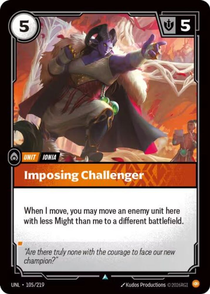 Imposing Challenger (105/219) - [Unleashed Foil] (Riftbound TCG)