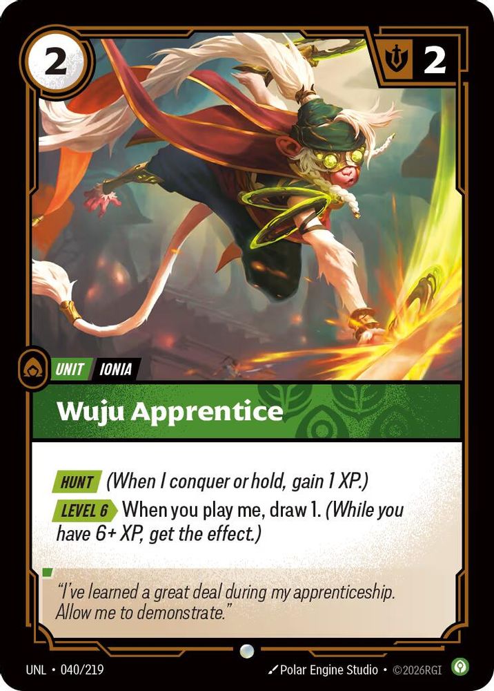 Wuju Apprentice (040/219) - [Unleashed Foil] (Riftbound TCG)