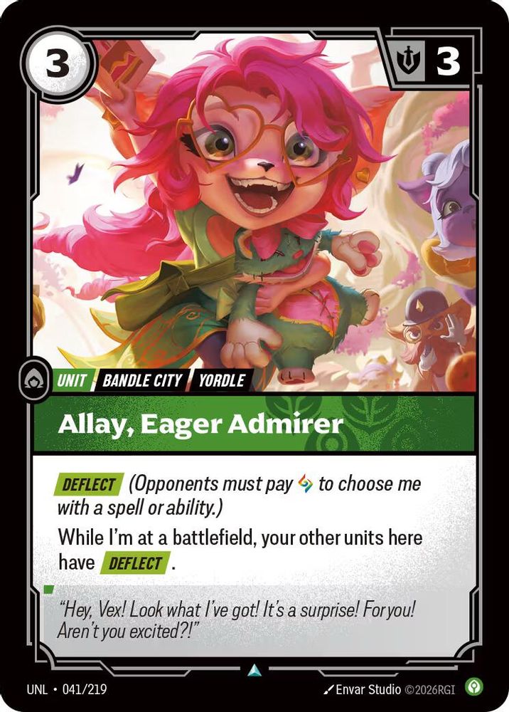 Allay, Eager Admirer (041/219) - [Unleashed Foil] (Riftbound TCG)
