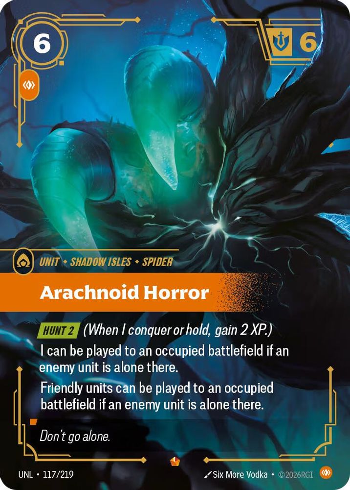 Arachnoid Horror (117/219) - [Unleashed Foil] (Riftbound TCG)